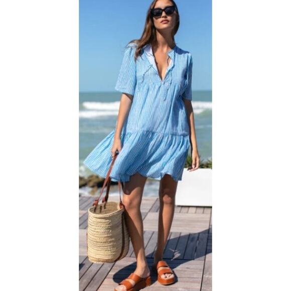 Emerson Fry India Collection Isla Dress/Beach Cover Up Sunday Stripe Size XS/S - Picture 1 of 7